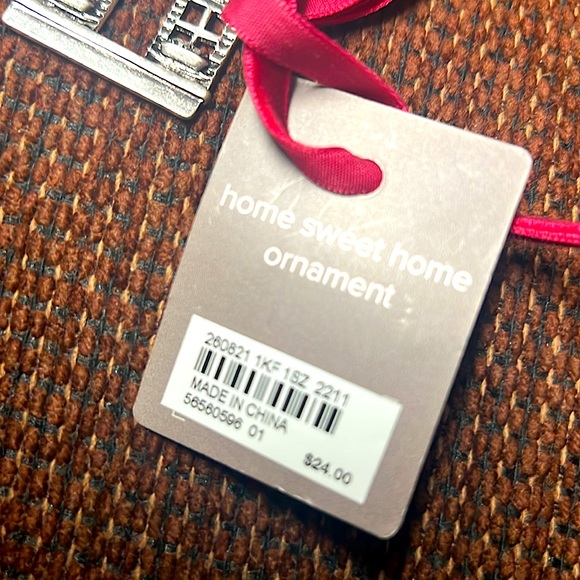 J.JILL HOME SWEET HOME ORNAMENT IN SILVER NWT - Picture 3 of 3